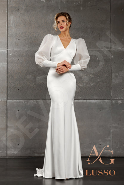 Marion Open back Trumpet/Mermaid Long sleeve Wedding Dress 5