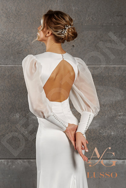 Marion Open back Trumpet/Mermaid Long sleeve Wedding Dress 3