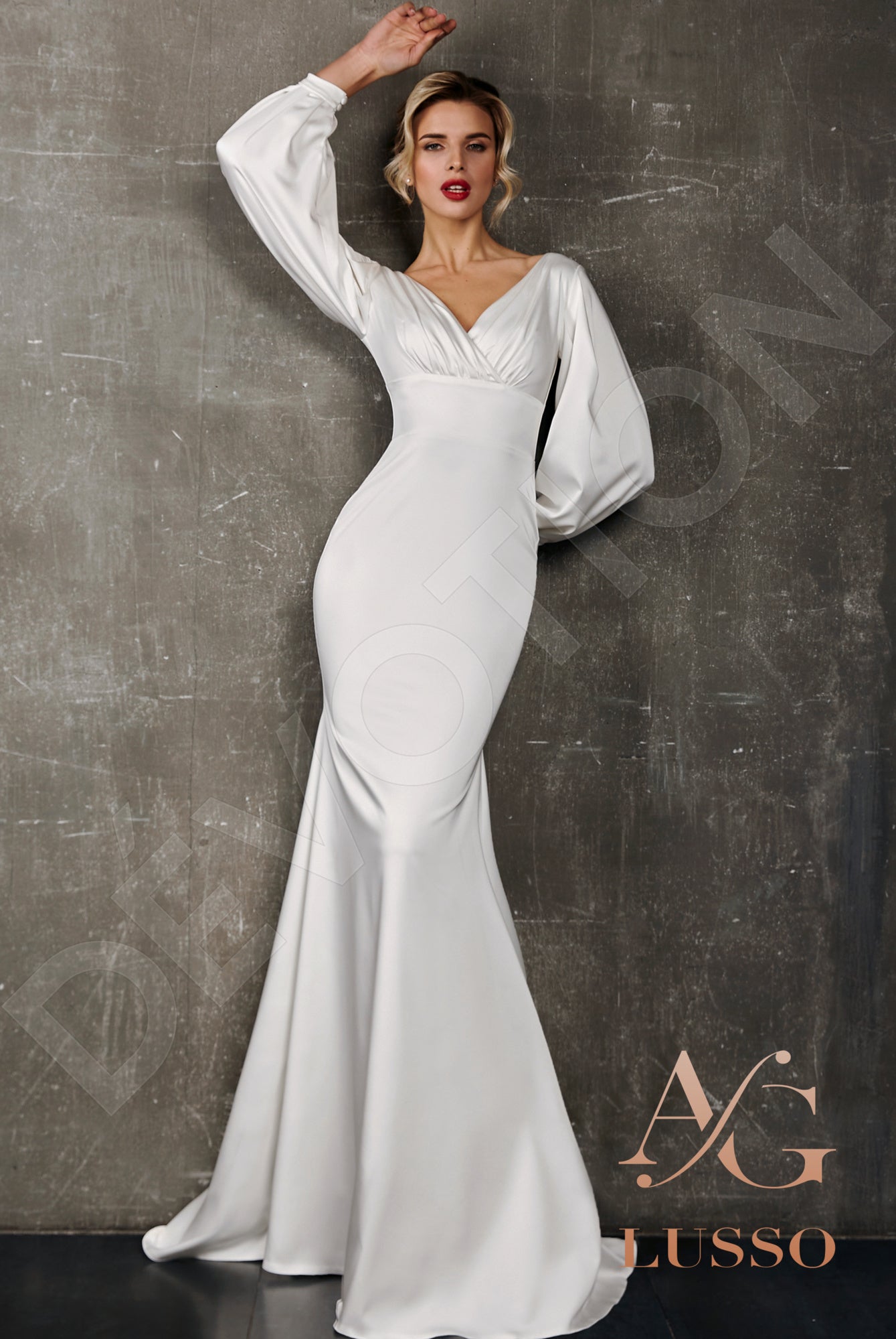 Cosette Open back Trumpet/Mermaid Long sleeve Wedding Dress Front