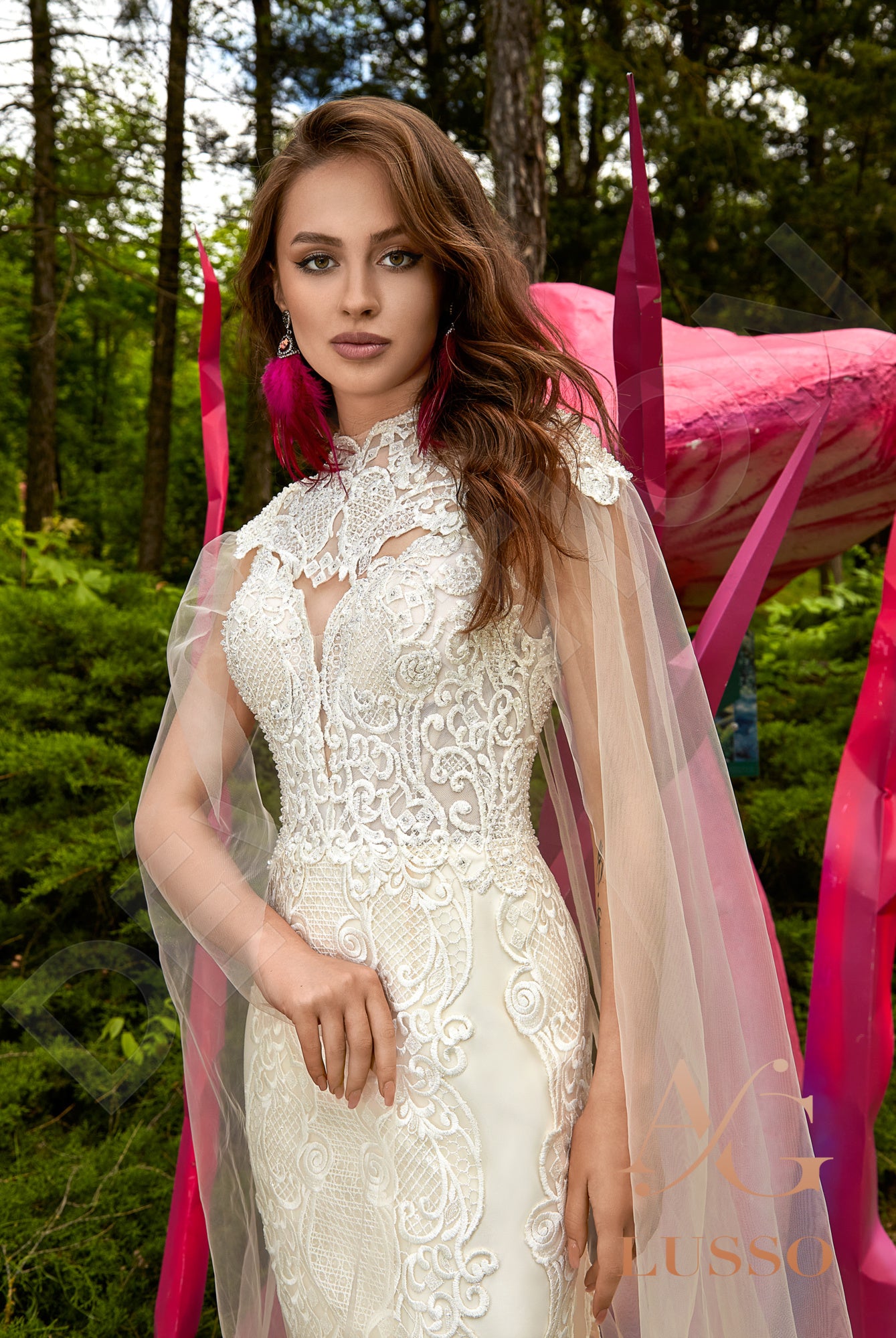 Birutte Open back Trumpet/Mermaid Straps Wedding Dress 6