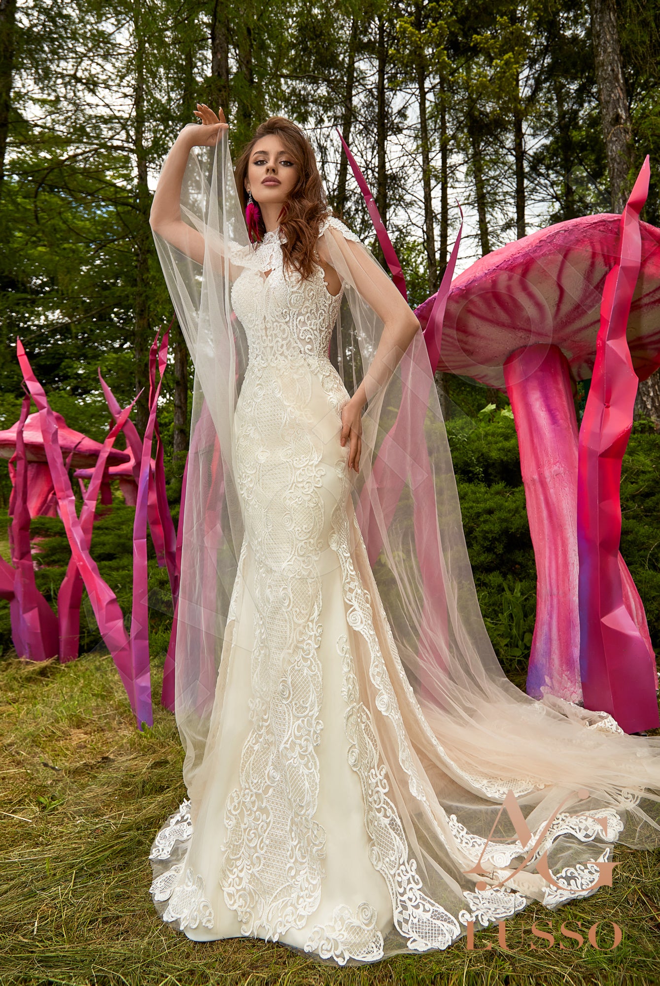 Birutte Open back Trumpet/Mermaid Straps Wedding Dress 8
