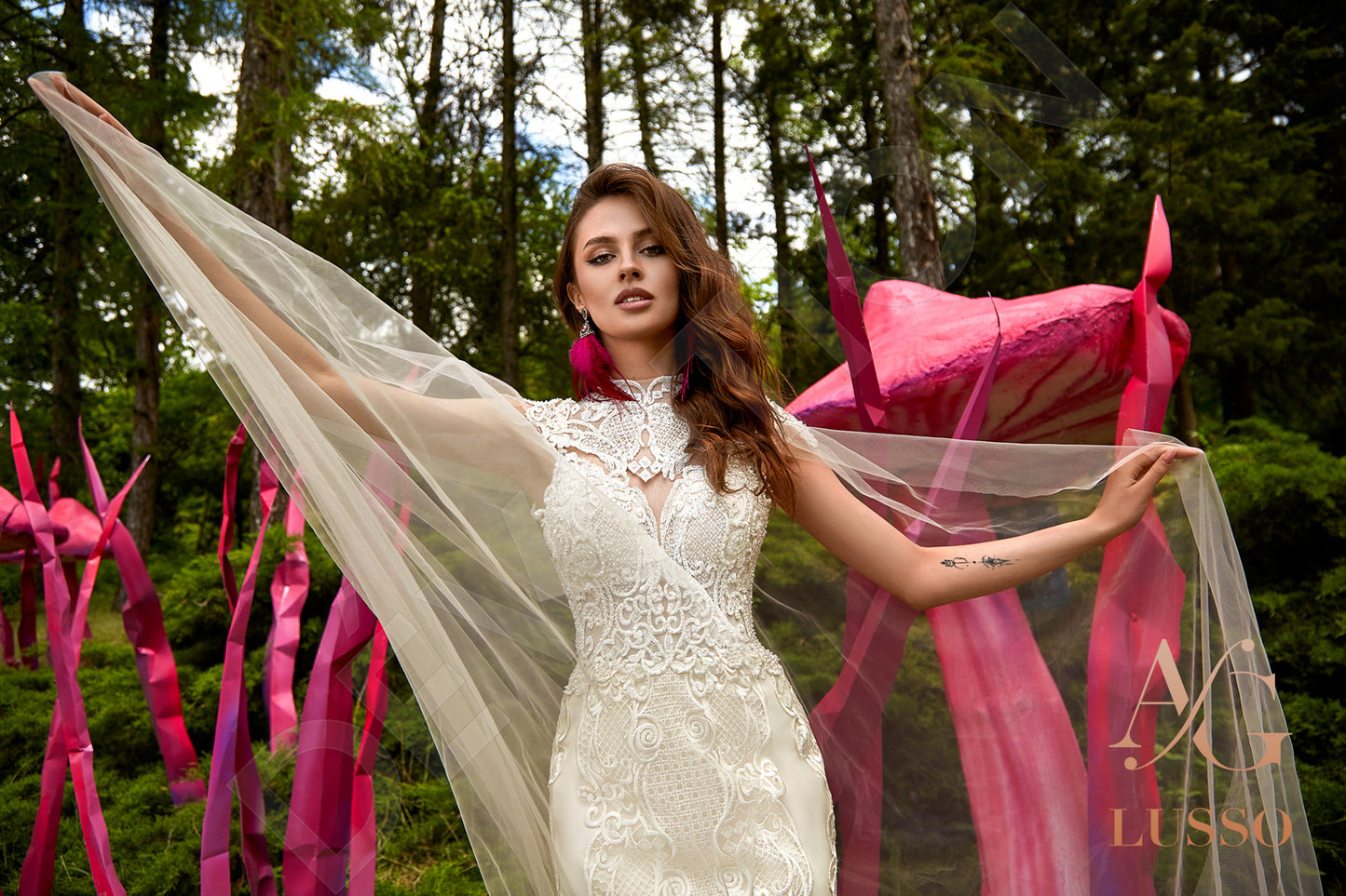 Birutte Open back Trumpet/Mermaid Straps Wedding Dress 9