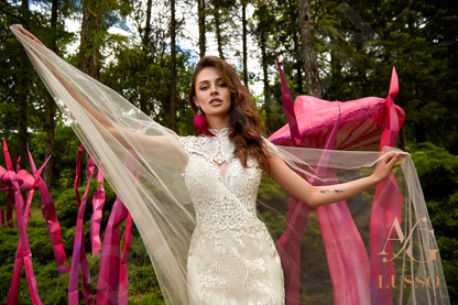 Birutte Open back Trumpet/Mermaid Straps Wedding Dress 9