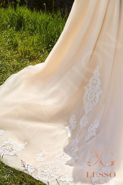 Faize Open back A-line Straps Wedding Dress 4