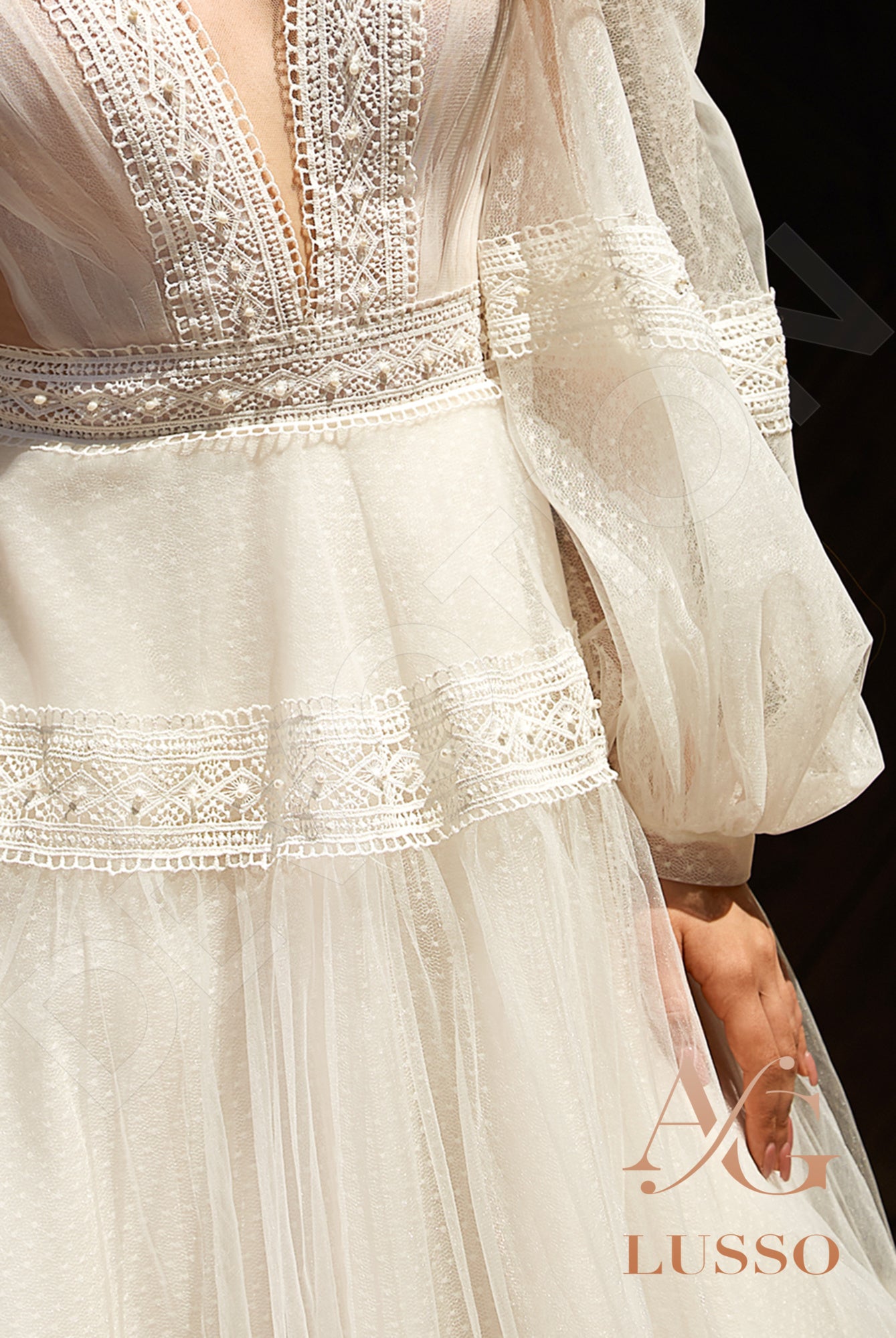 Marana A-line Illusion Milk Wedding dress