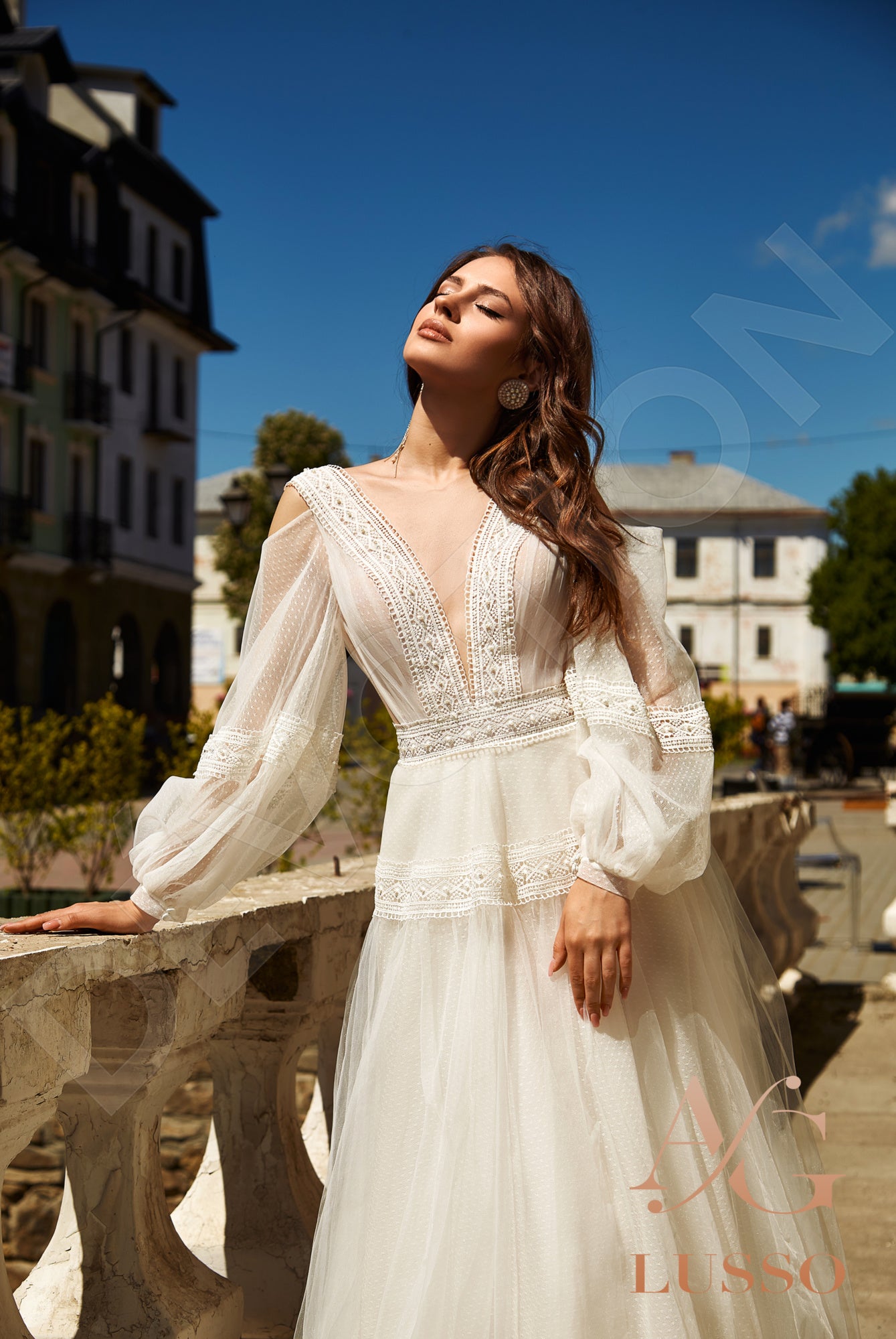 Marana A-line Illusion Milk Wedding dress