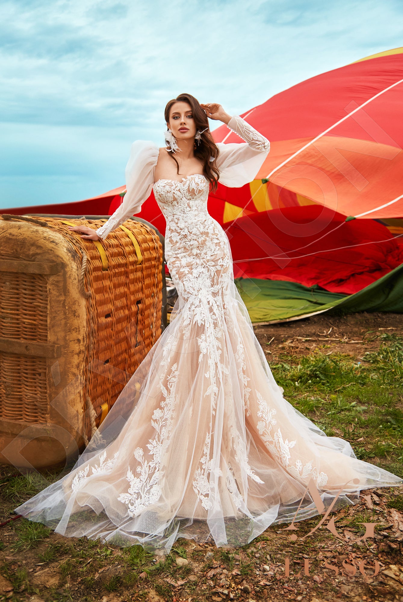 Severra Trumpet/Mermaid Sweetheart Milk Nude Wedding dress
