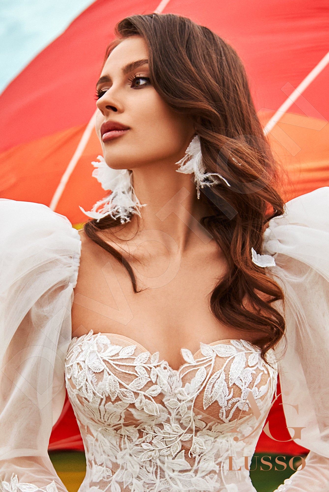 Severra Trumpet/Mermaid Sweetheart Milk Nude Wedding dress
