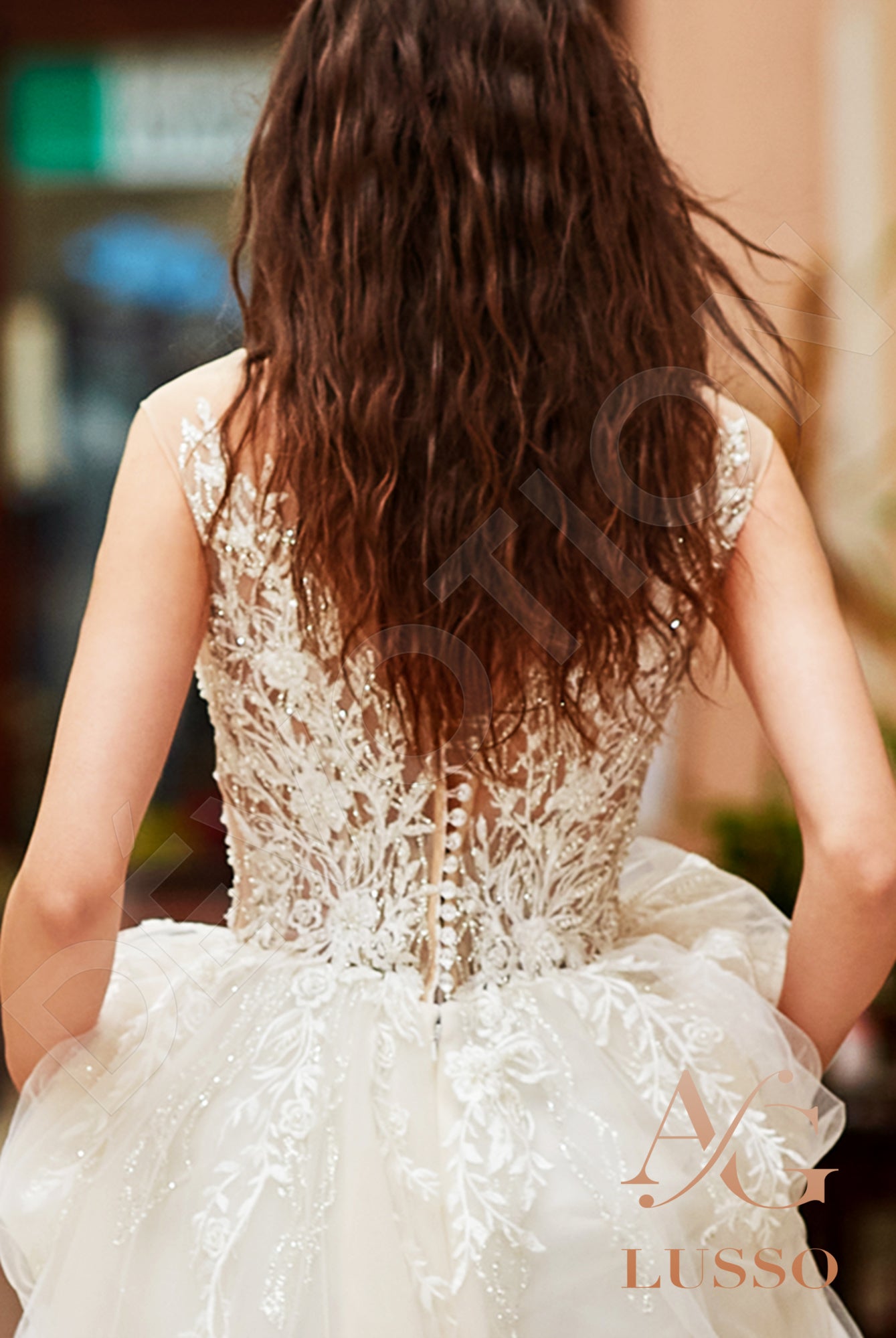 Ashana A-line Illusion Milk Nude Wedding dress