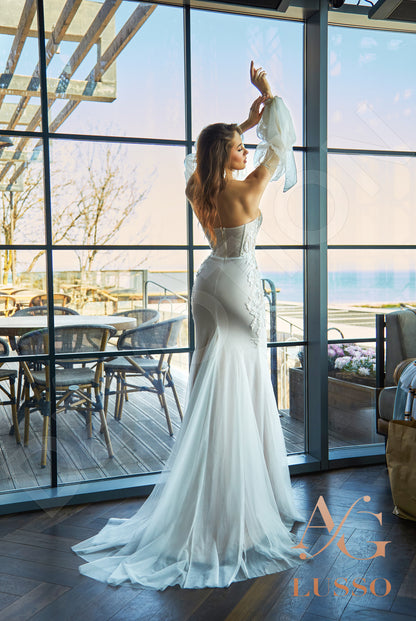 Ketty Open back Trumpet/Mermaid Strapless Wedding Dress Back