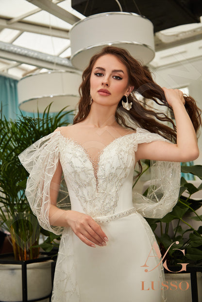 Nadira Illusion back Trumpet/Mermaid Straps Wedding Dress 2