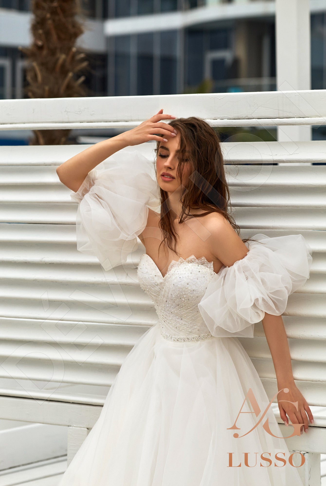 Nishana A-line Sweetheart Milk Wedding dress
