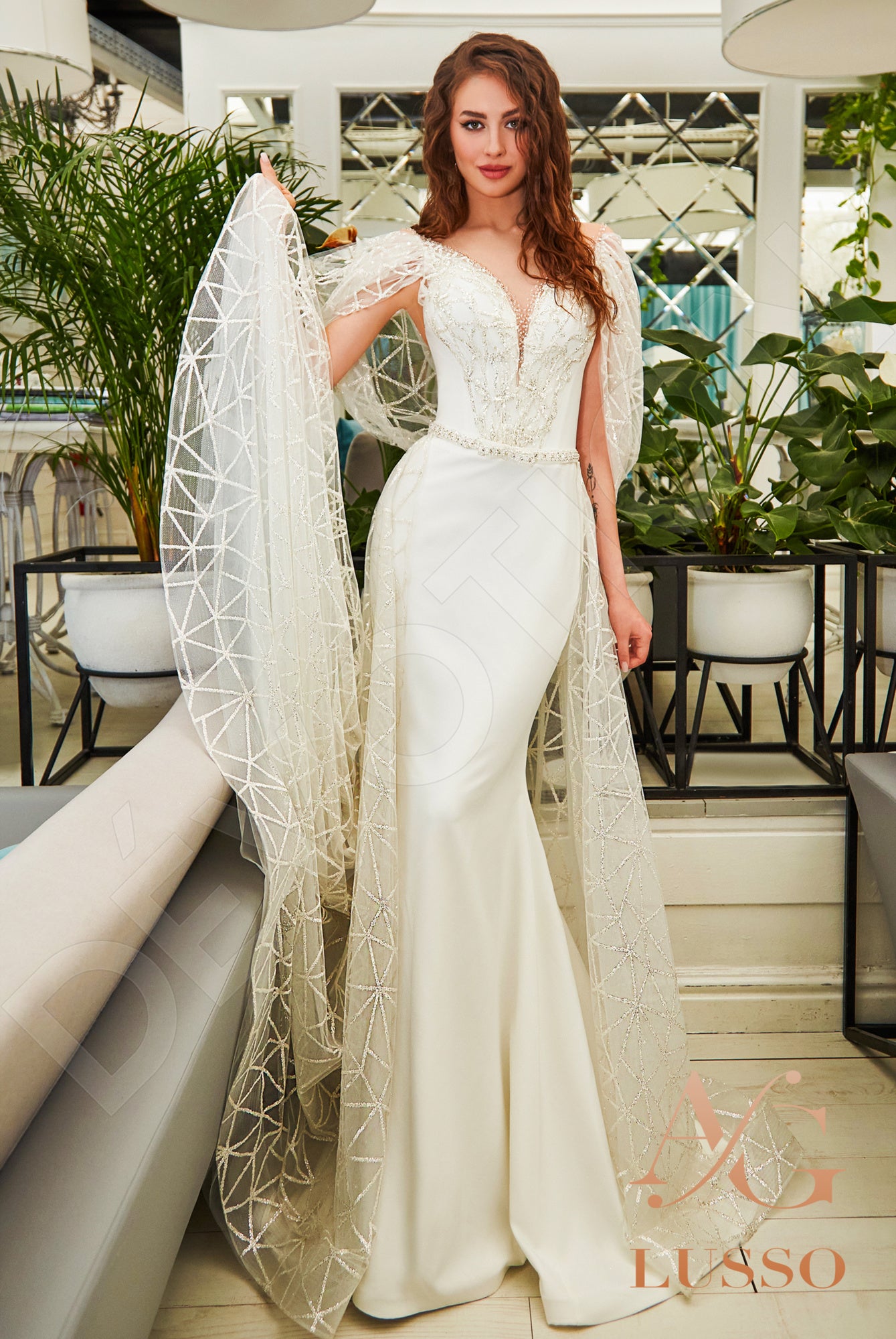 Nadira Trumpet/Mermaid Illusion Ivory Wedding dress