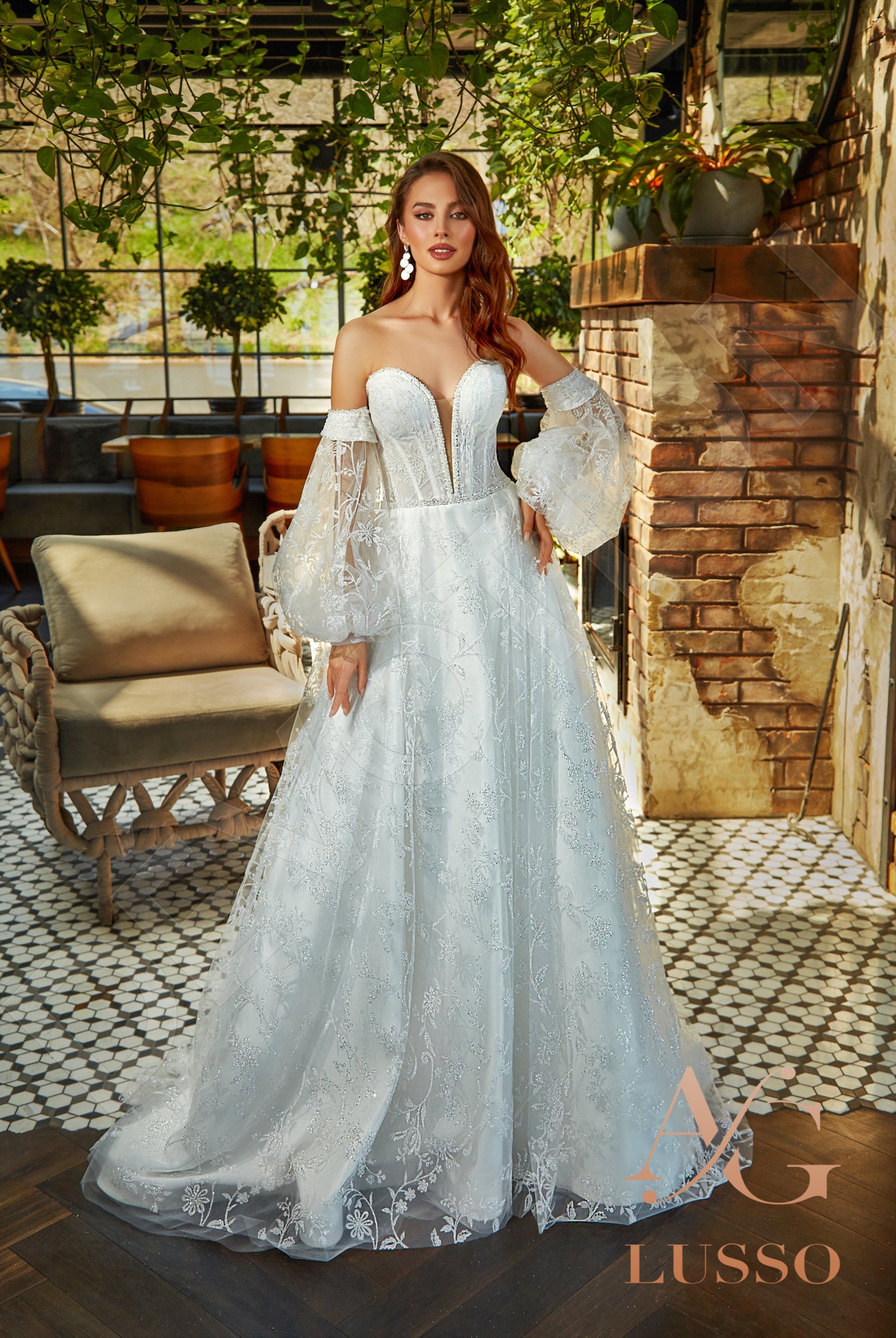 Rubina A-line Sweetheart Milk Wedding dress