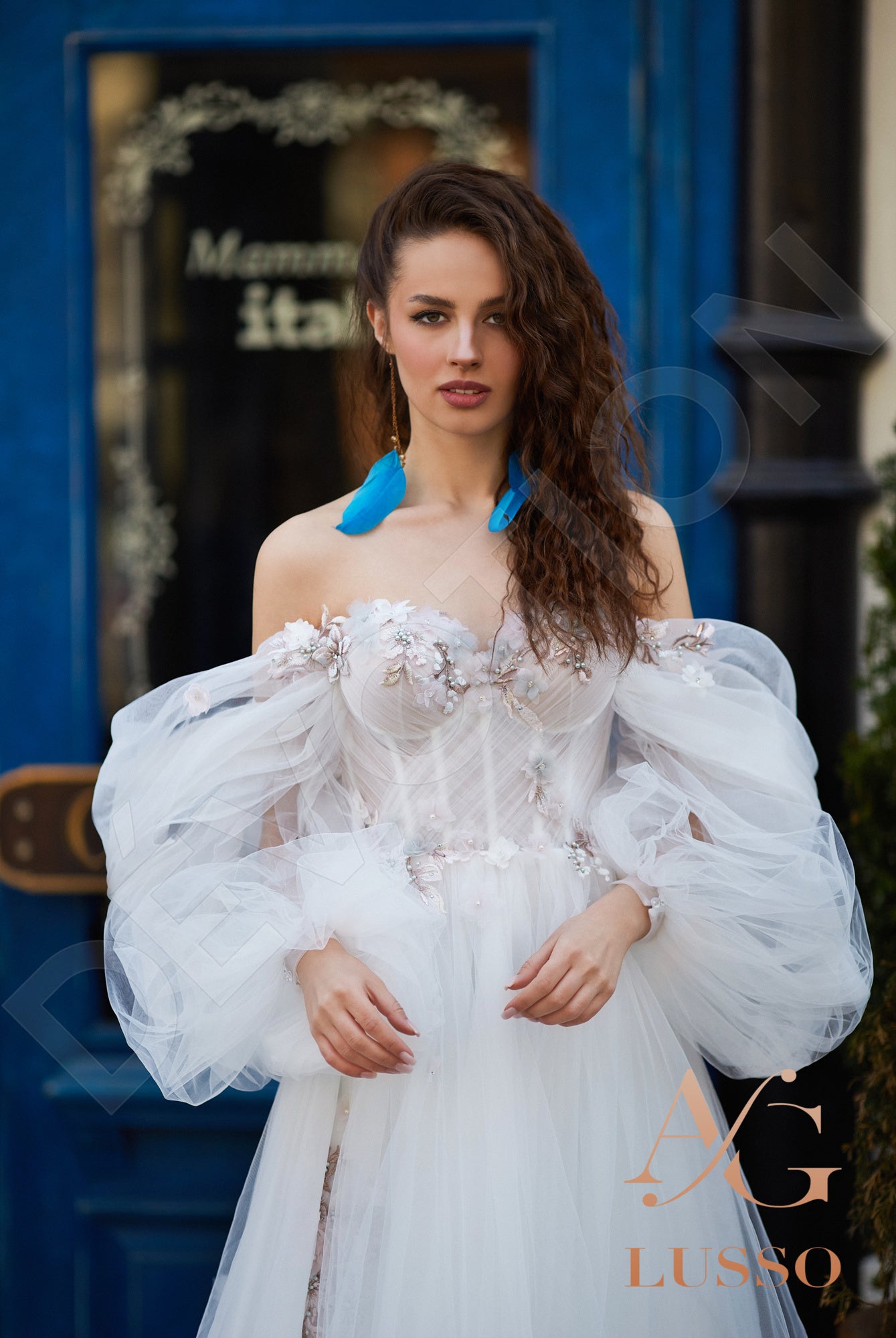 Shantine A-line Sweetheart White Pink Wedding dress