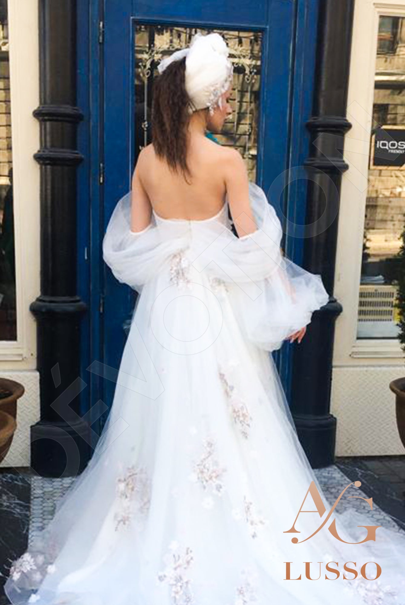 Shantine A-line Sweetheart White Pink Wedding dress