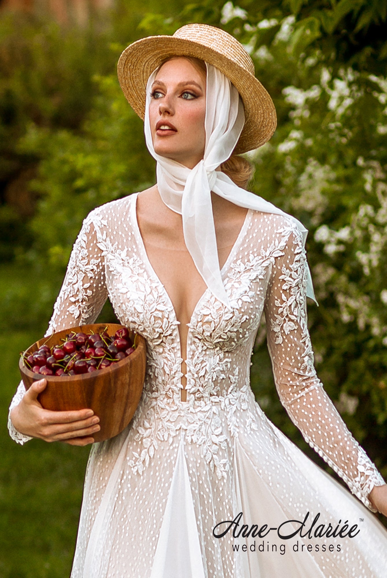 Celiane A-line Illusion Ivory Dustyrose Wedding dress