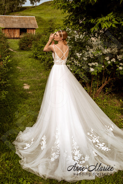 Irmana Open back A-line Straps Wedding Dress Back