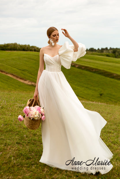 Luiza Open back A-line Straps Wedding Dress 6