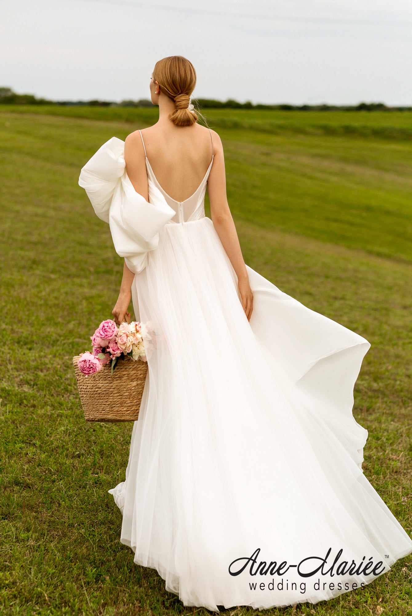 Luiza Open back A-line Straps Wedding Dress Back