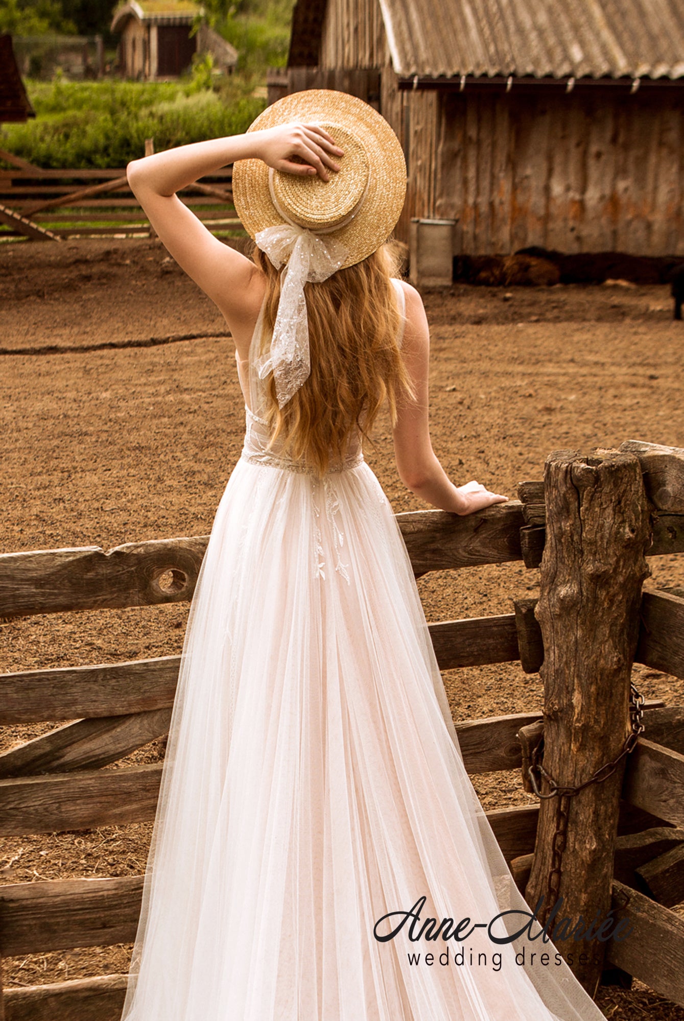 Madlene Open back A-line Straps Wedding Dress 7