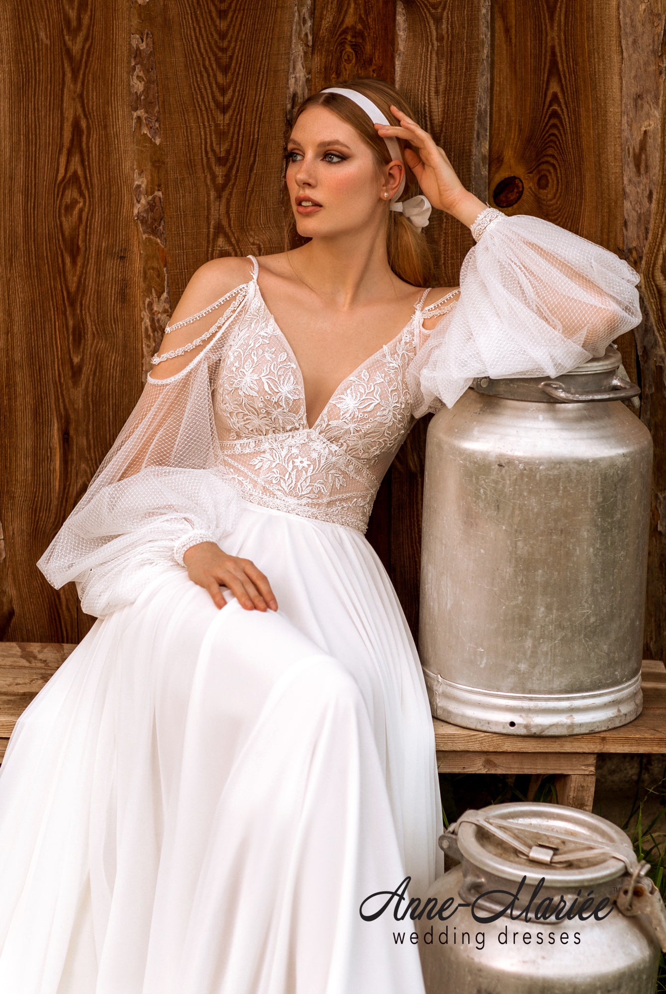 Yella Open back A-line Straps Wedding Dress 2