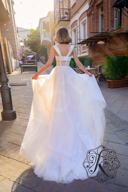 Dorotea Open back A-line Straps Wedding Dress Back
