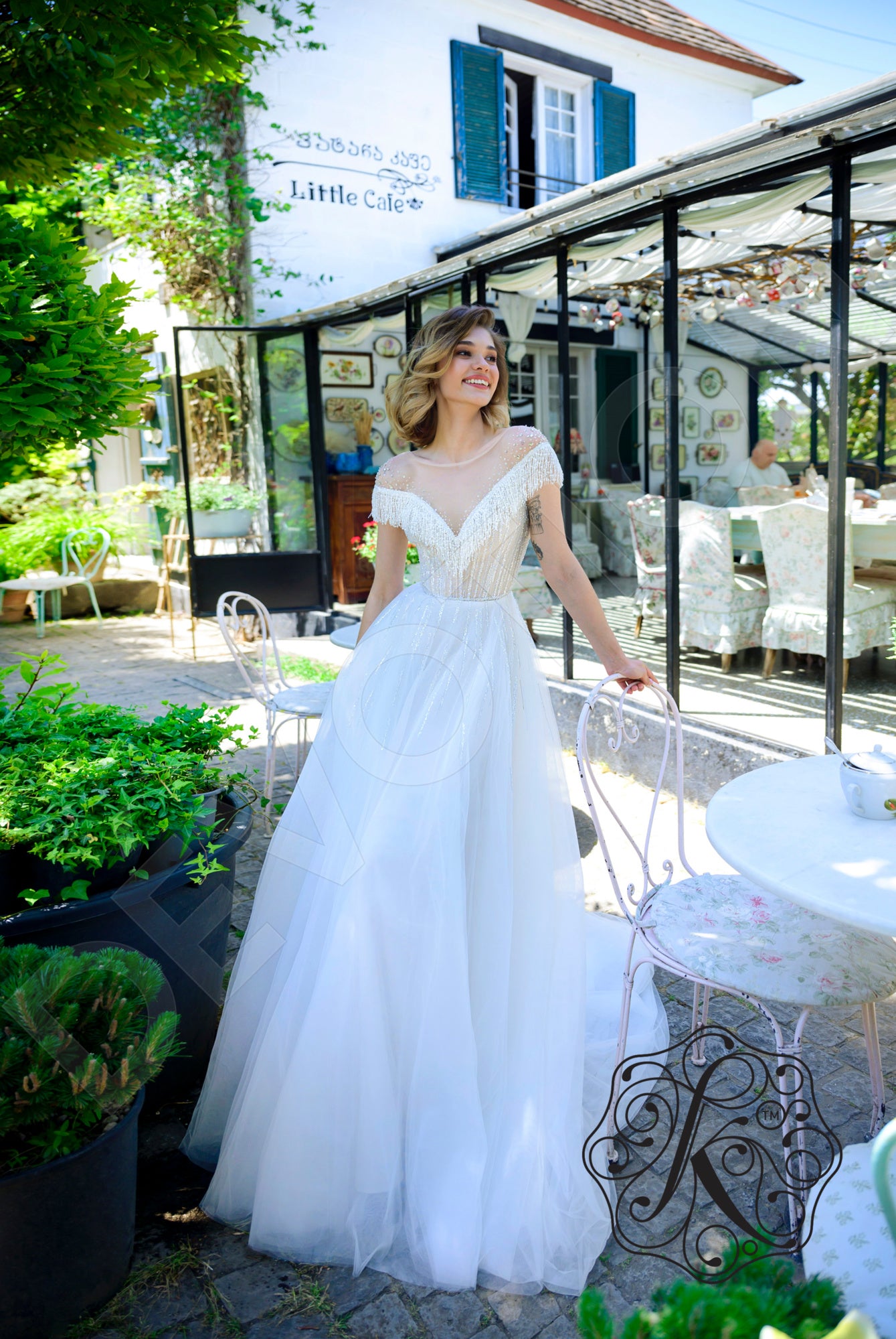 Lariel Full back A-line Sleeveless Wedding Dress 6