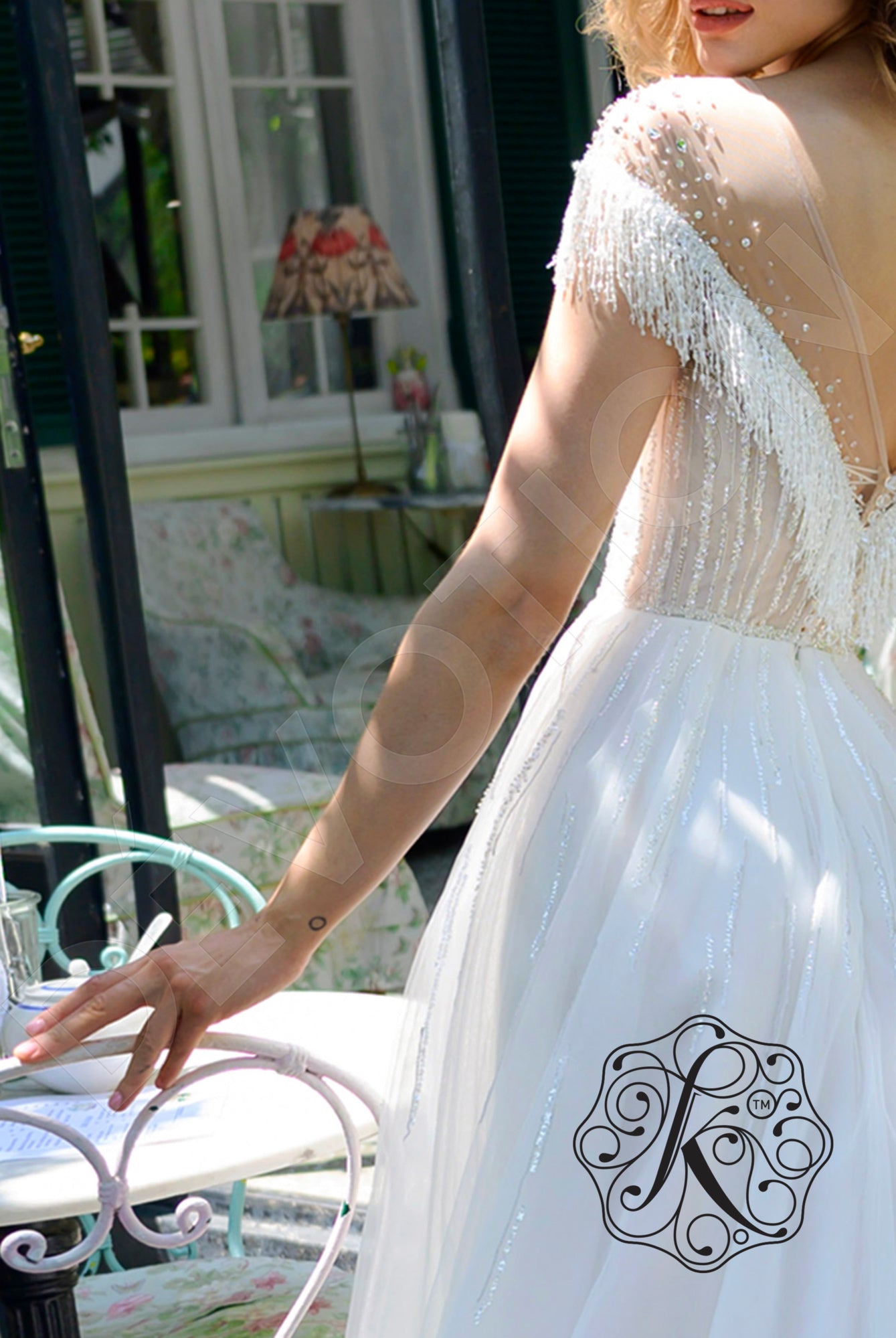 Lariel A-line Illusion Vanilla Wedding dress