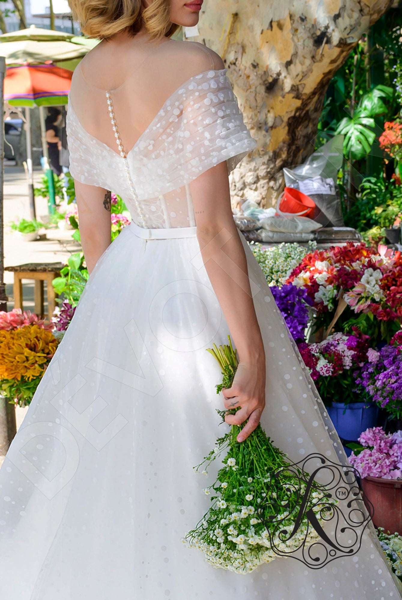 Margred A-line Illusion OffWhite Wedding dress
