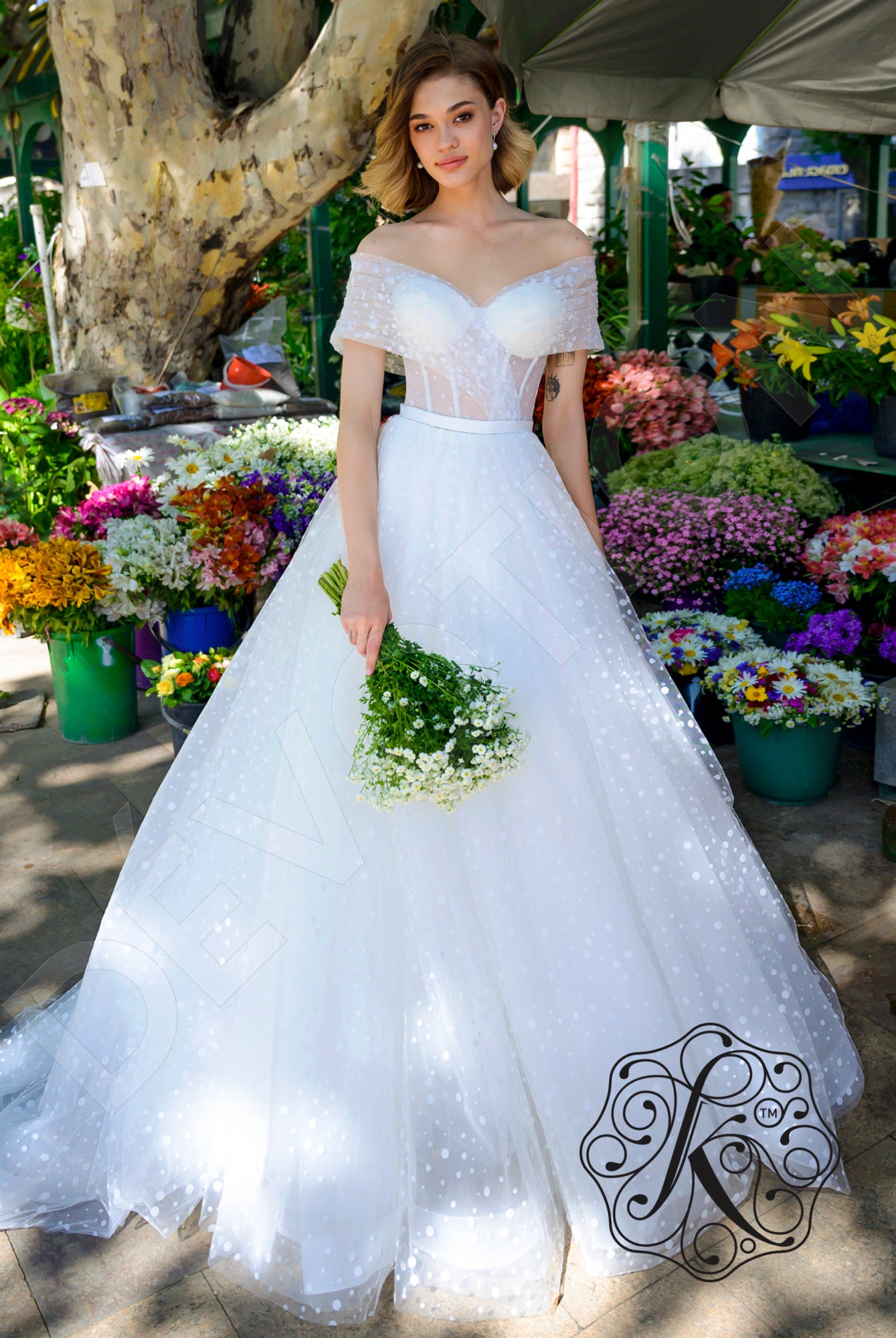 Margred A-line Illusion OffWhite Wedding dress