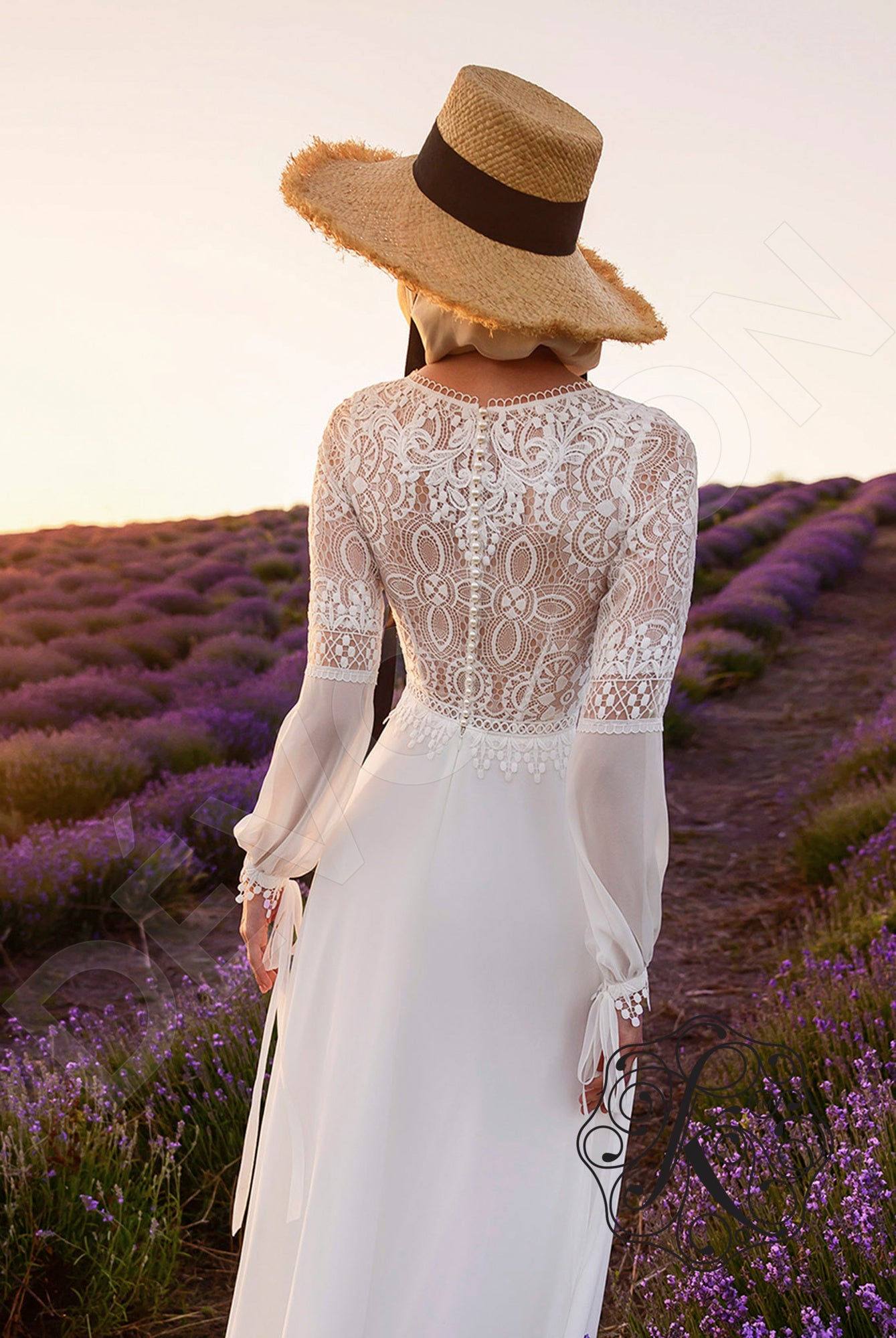 Aksia A-line V-neck OffWhite Wedding dress