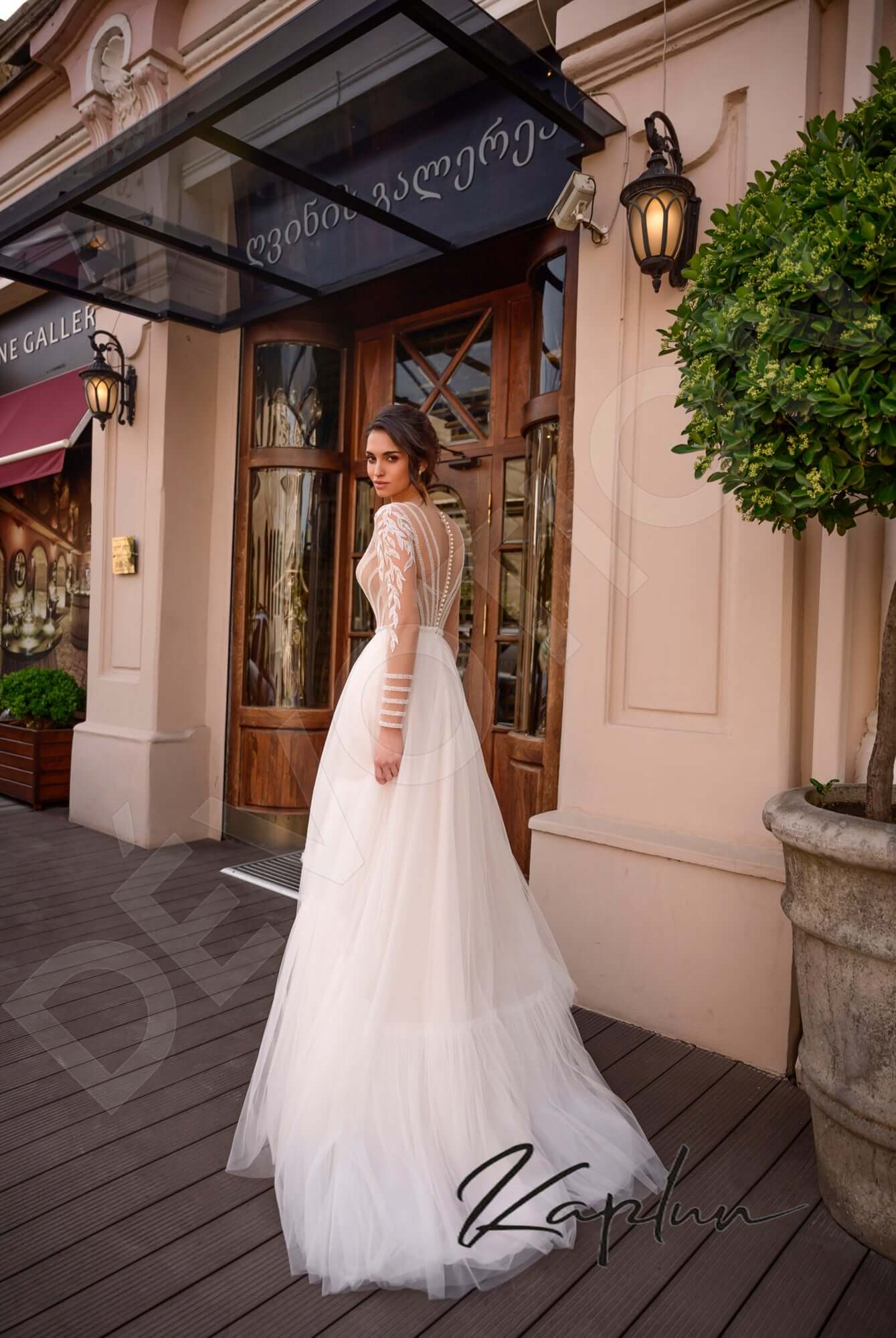 Ismana Full back A-line Long sleeve Wedding Dress 6