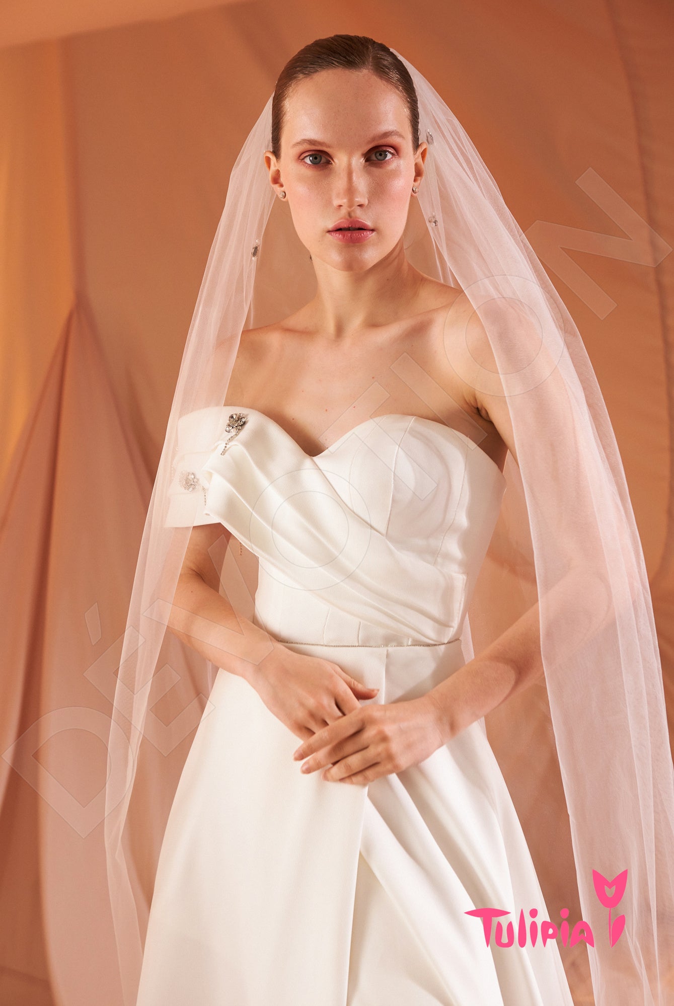 Domenika A-line Sweetheart Milk Wedding dress