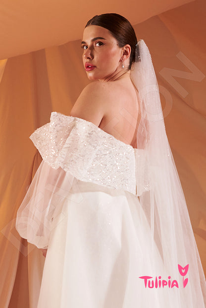 Ileriya Open back A-line Long sleeve Wedding Dress 3
