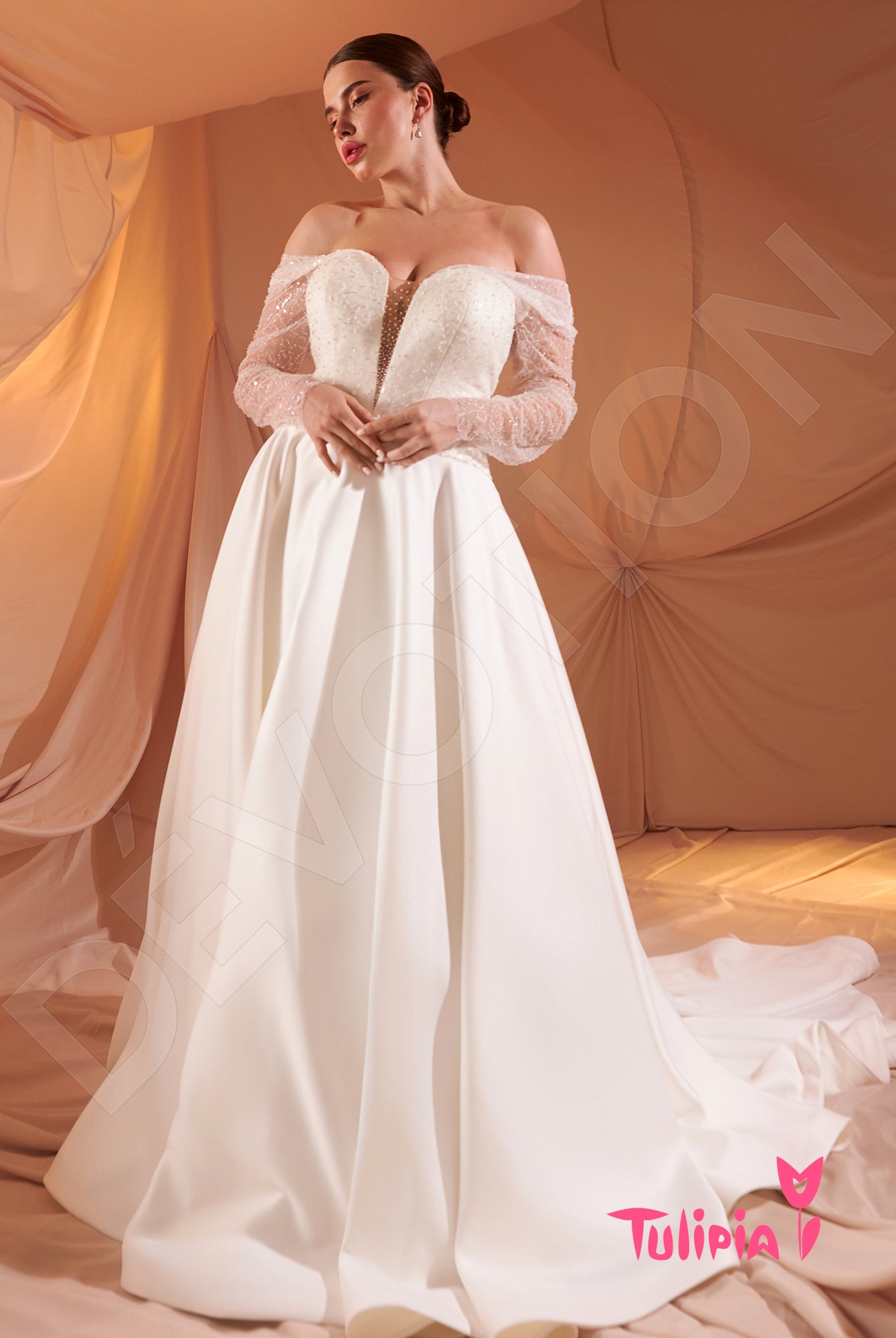 Jolanda A-line Sweetheart Milk Wedding dress