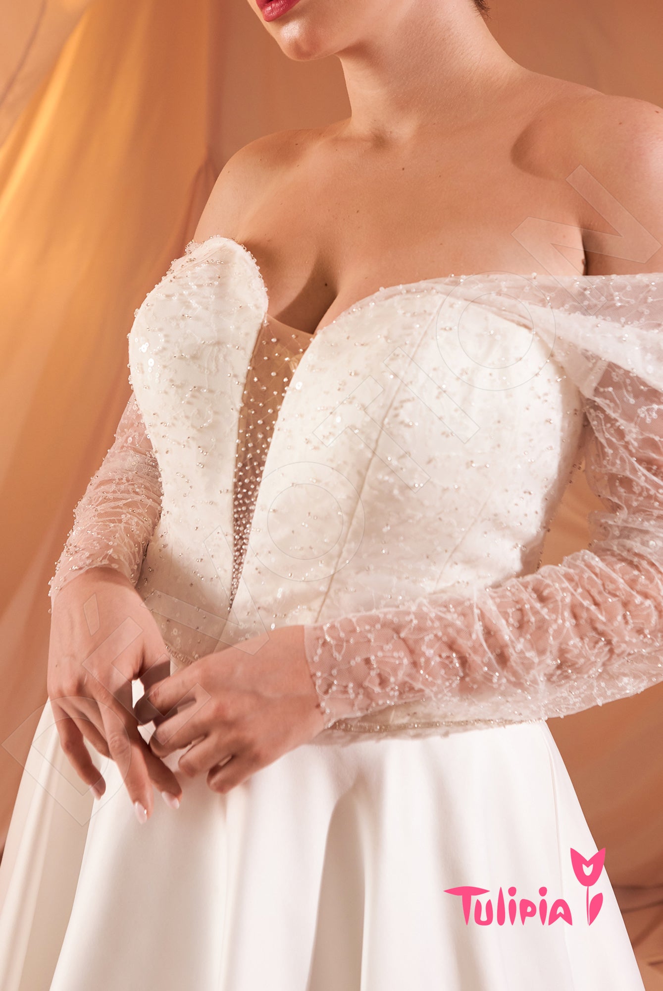 Jolanda A-line Sweetheart Milk Wedding dress