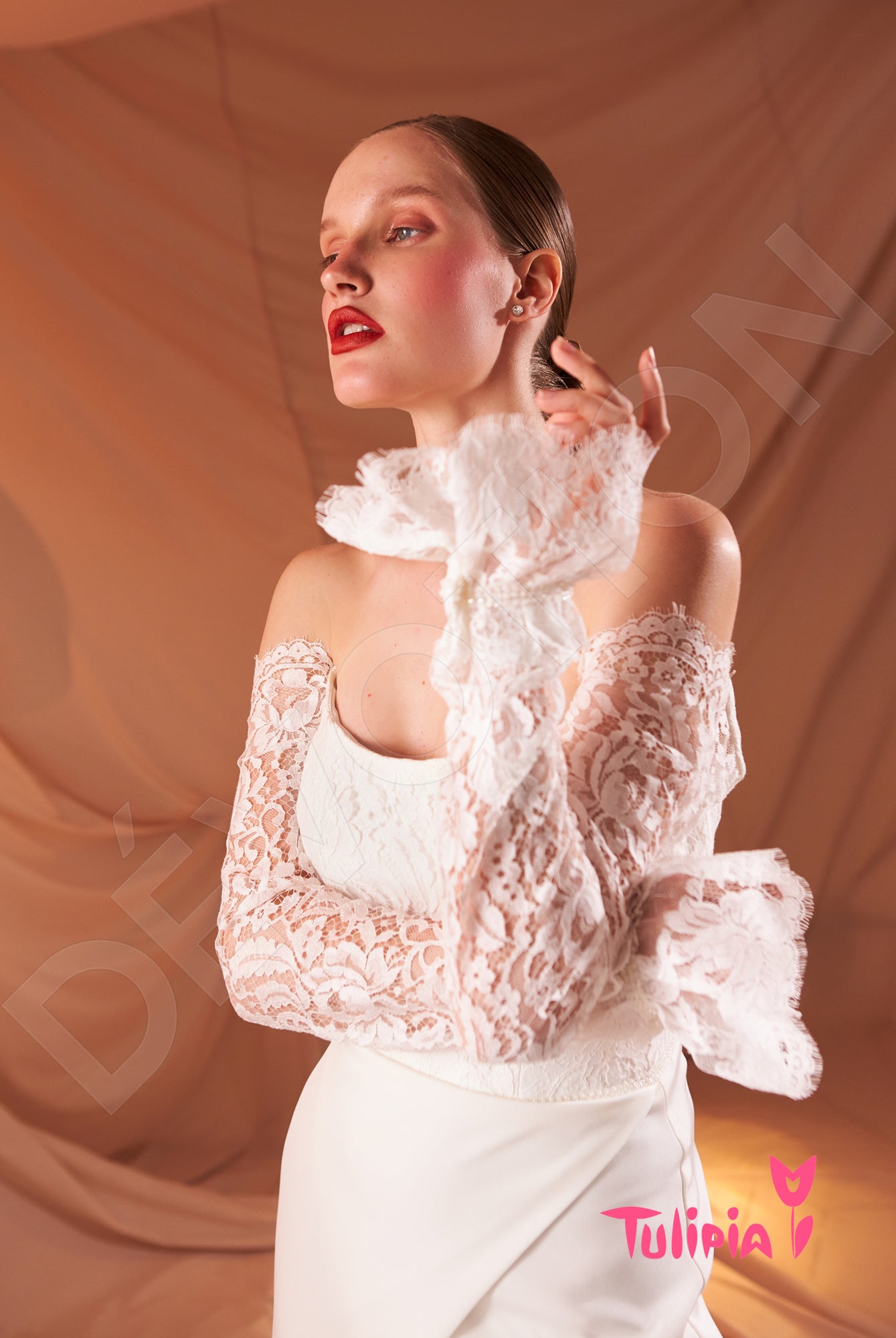 Gioconda Open back Trumpet/Mermaid Long sleeve Wedding Dress 2