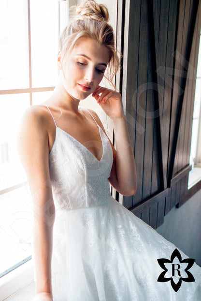 Camiela Open back A-line Straps Wedding Dress 2