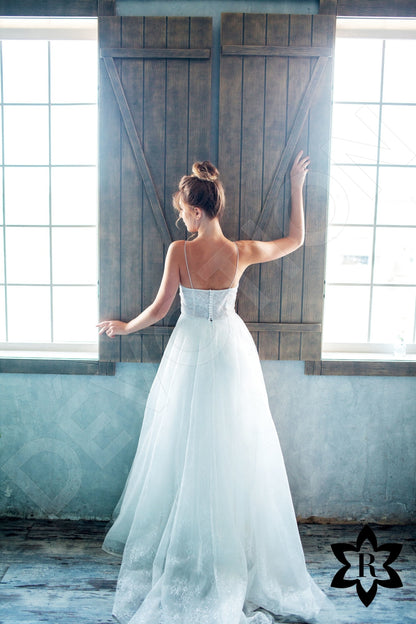 Camiela Open back A-line Straps Wedding Dress Back