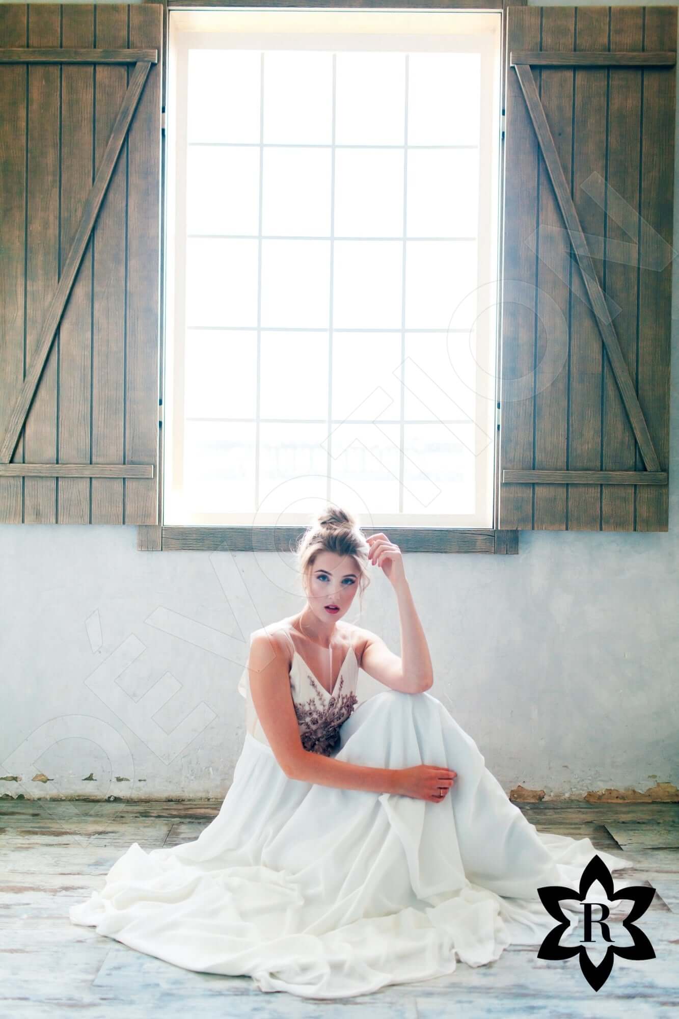 Leyla A-line Illusion Milk Wedding dress