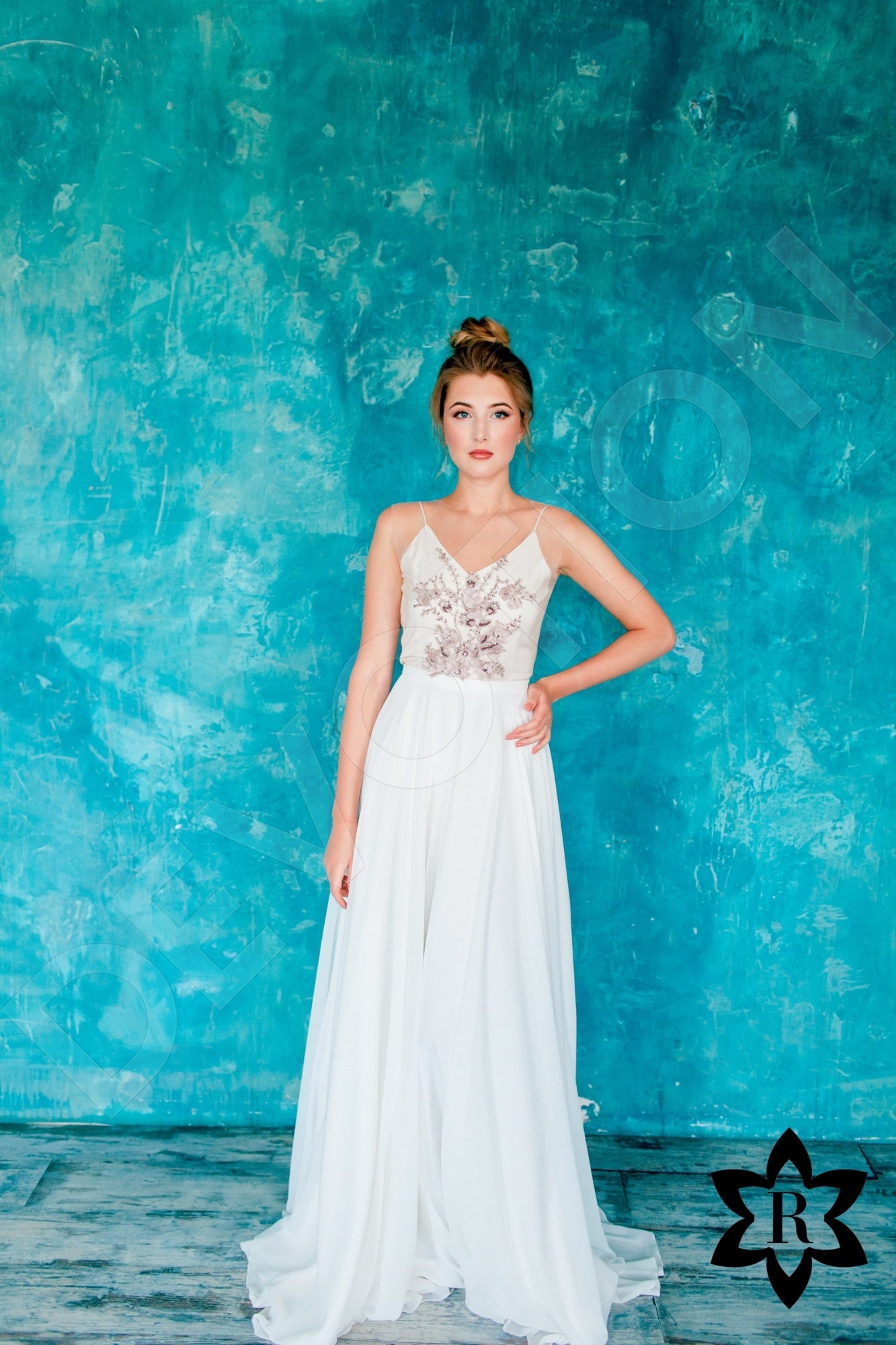 Leyla A-line Illusion Milk Wedding dress
