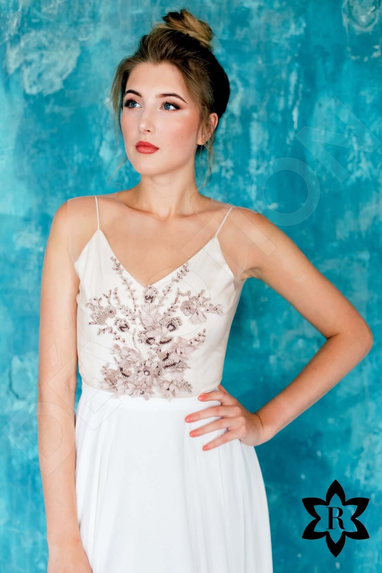 Leyla A-line Illusion Milk Wedding dress