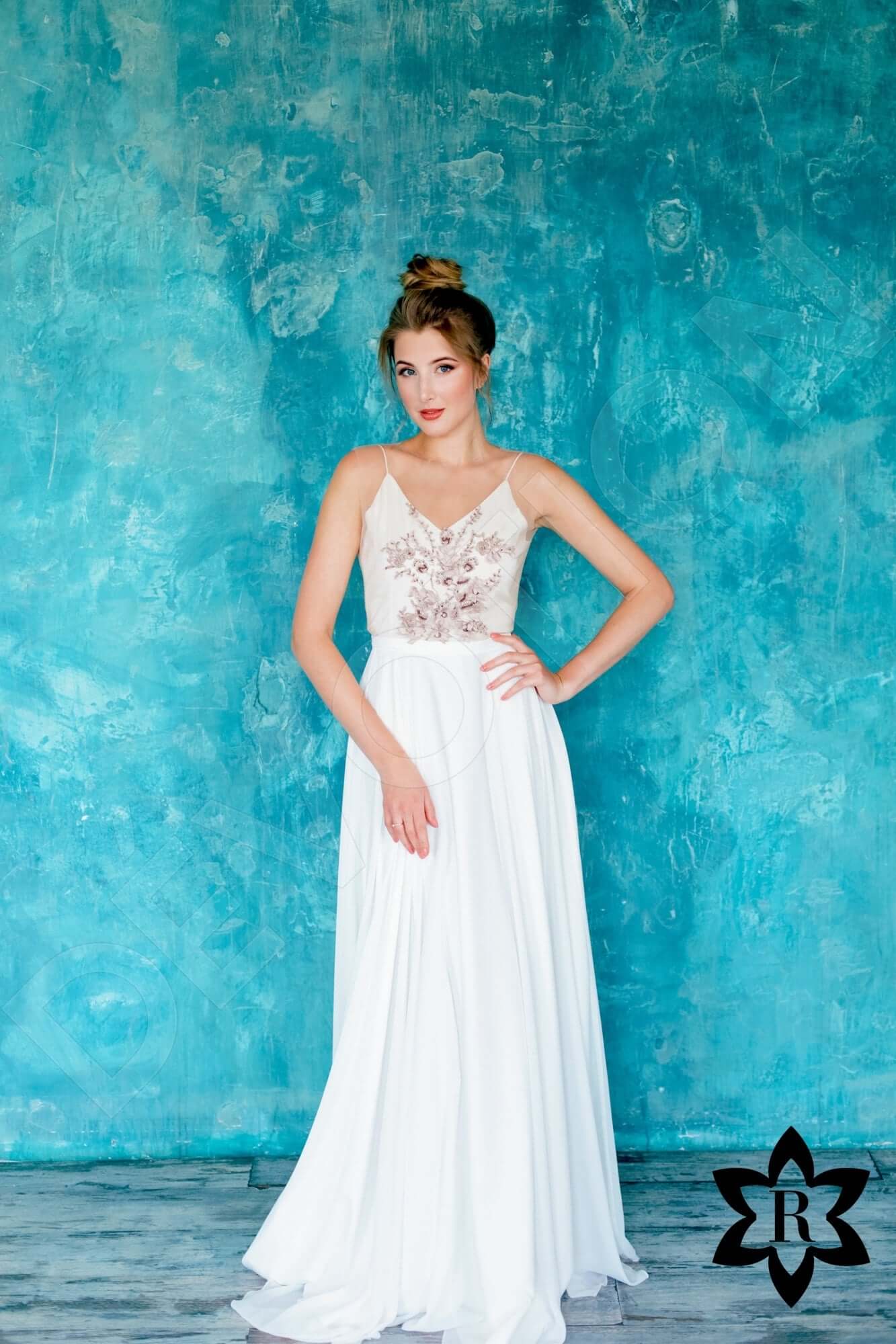 Leyla A-line Illusion Milk Wedding dress