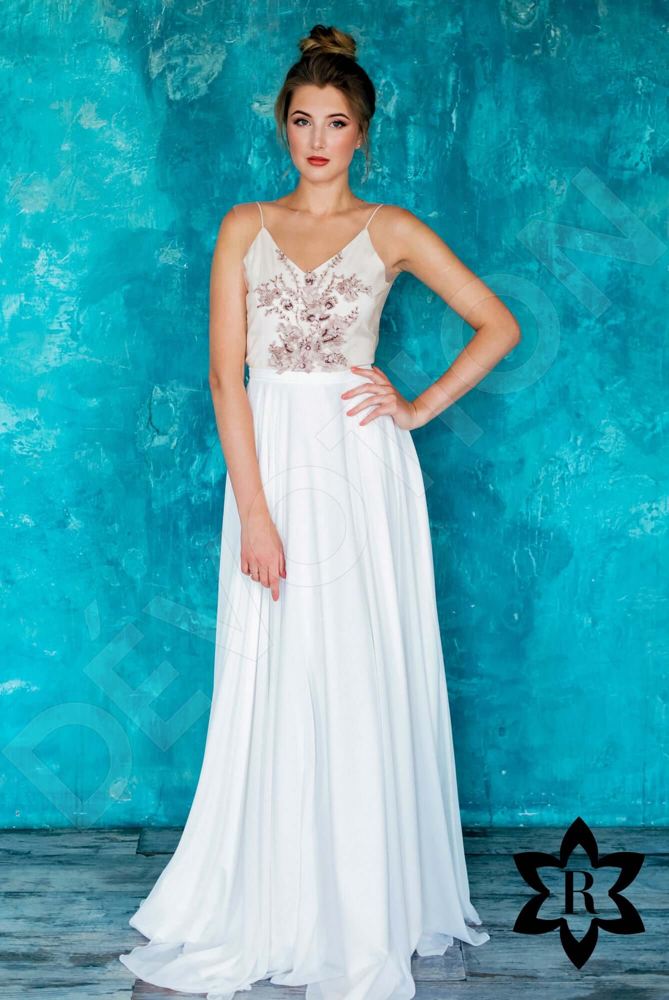 Leyla A-line Illusion Milk Wedding dress