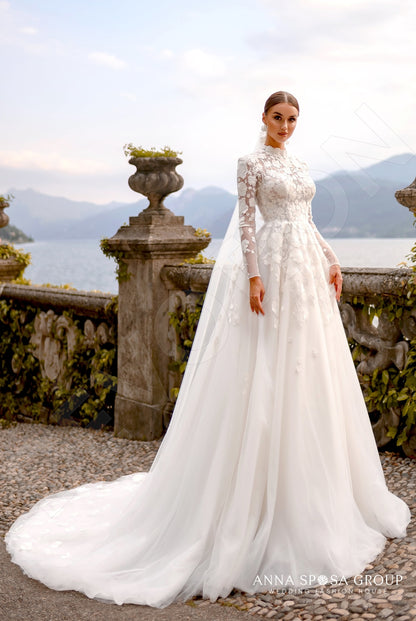 Arwen Full back A-line Long sleeve Wedding Dress 8