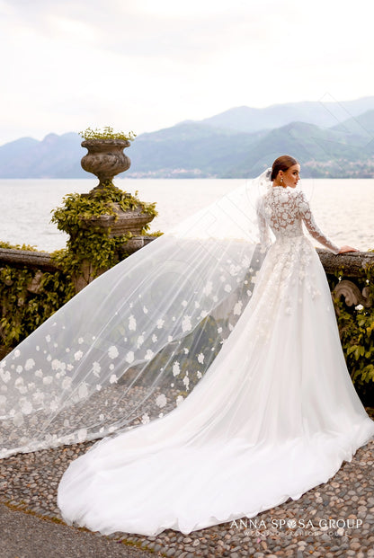 Arwen Full back A-line Long sleeve Wedding Dress 6
