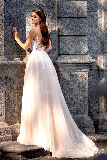 Edit Open back A-line Straps Wedding Dress Back