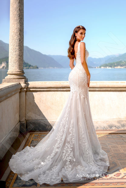 Eridan Open back Trumpet/Mermaid Sleeveless Wedding Dress Back
