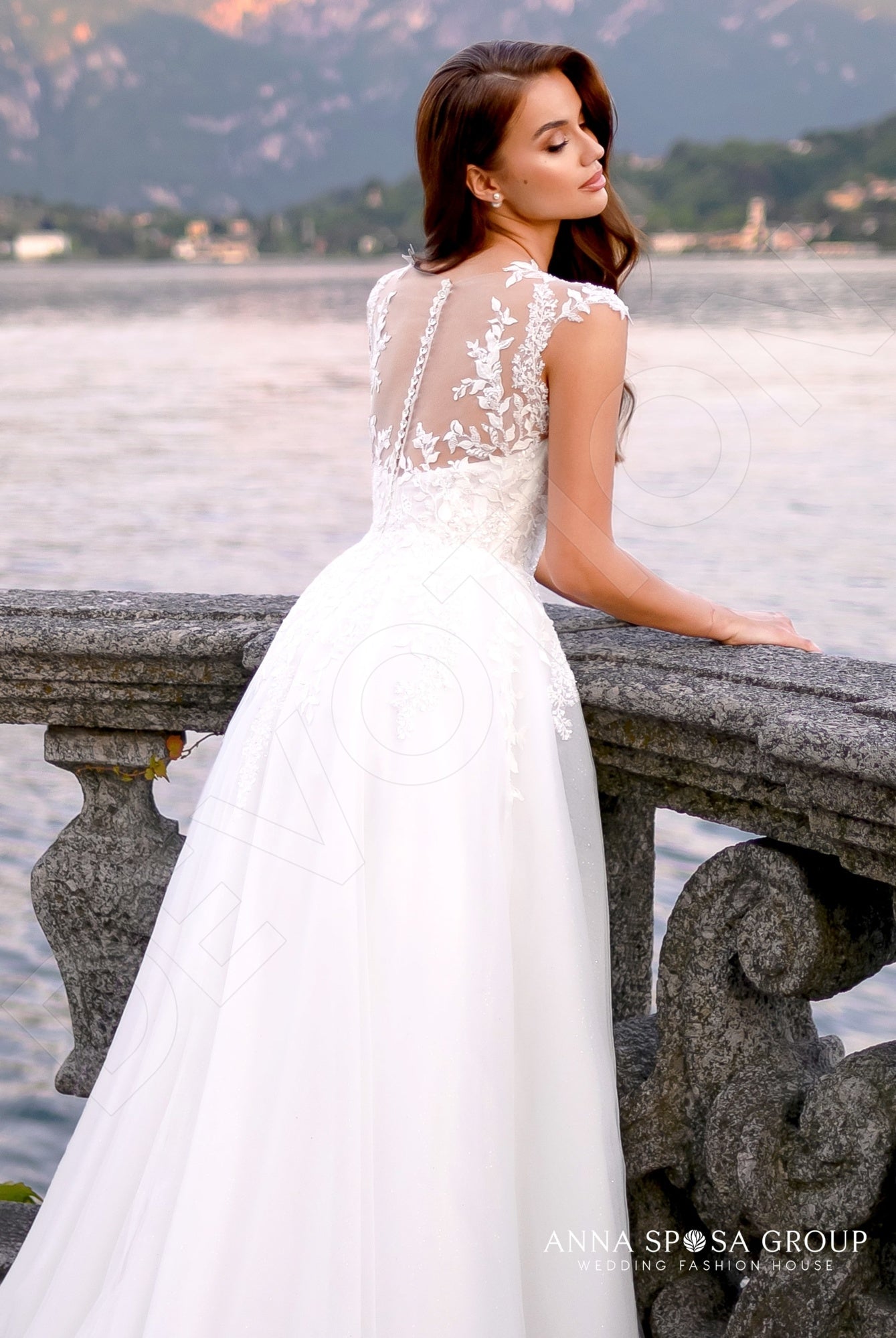 Manana A-line Illusion Milk Wedding dress